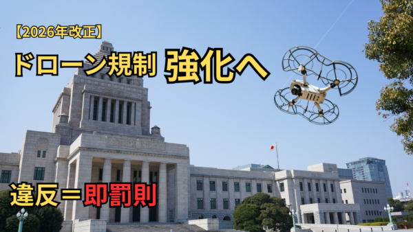 【2026年改正】ドローン規制強化｜小型無人機等飛行禁止法の変更点を解説（1km拡大・直罰化）