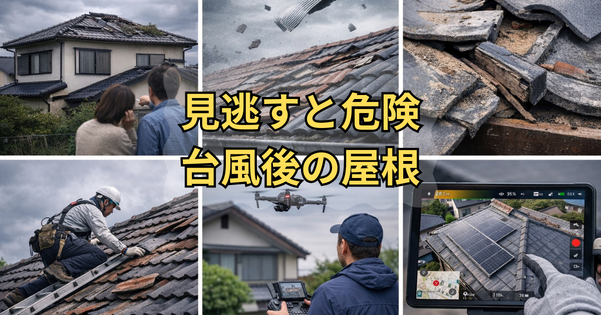 【台風の後にチェックするべき屋根】見えない被害を放置しないために｜戸建て・大家さん必見