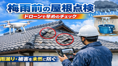 【長崎県対応】梅雨前の屋根点検｜大村市を中心にドローンで雨漏りチェック